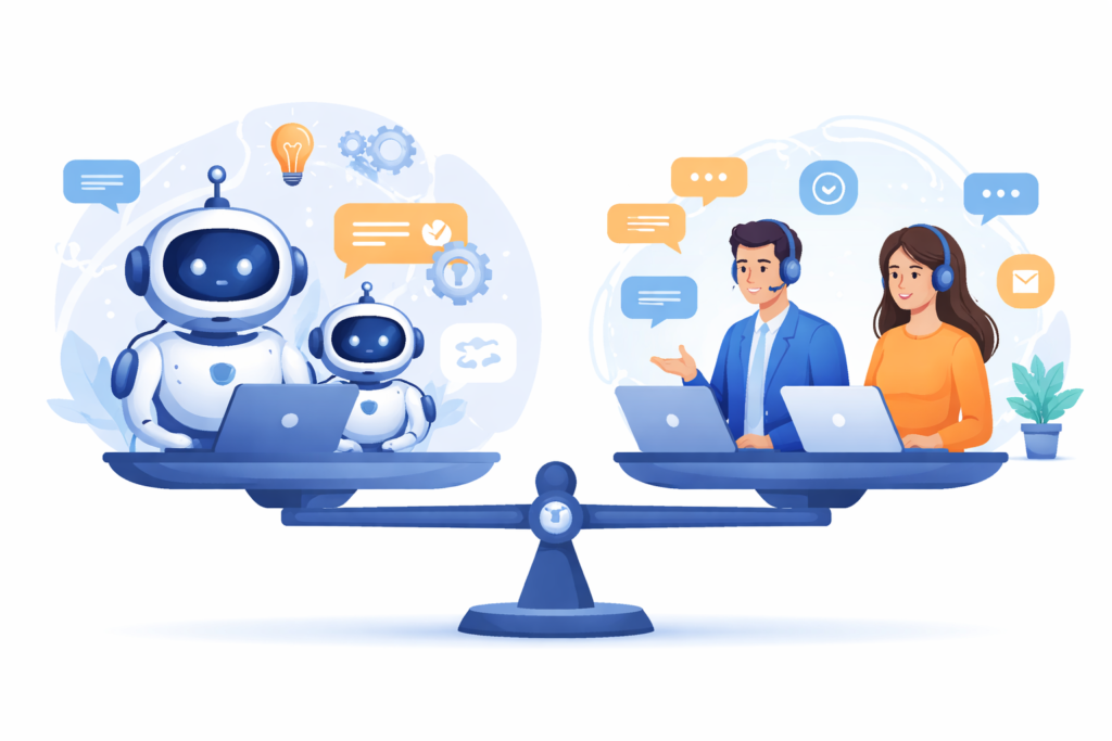 Chatbots vs. Human Agents: Balance is Key
